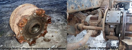 передння ступица маз